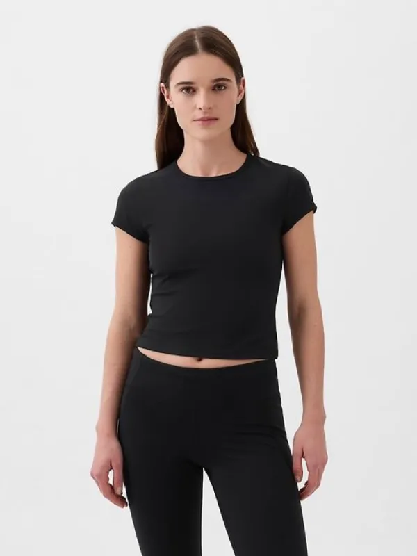 GapFit Studio Rib Cropped T-Shirt sold by GAP