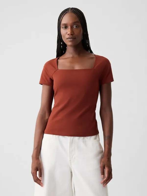 Compact Jersey Square-Neck Shirt sold by GAP
