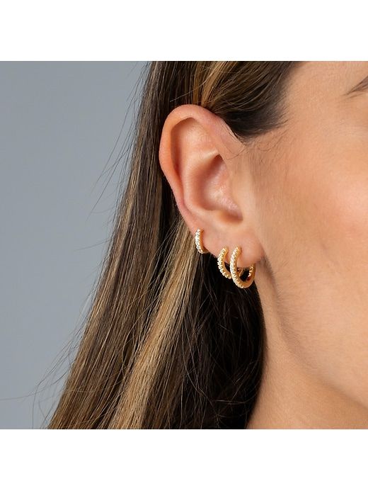 Triple Pave Huggie Earring Combo Set sold by GAP product image thumbnail 2