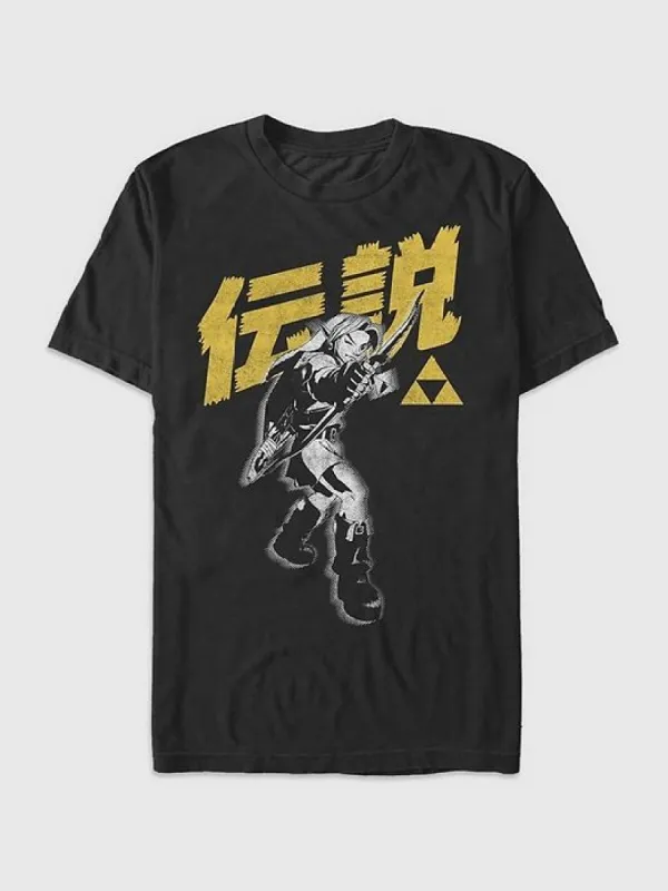 Nintendo Legend of Zelda Link Kanji Characters Graphic Tee sold by GAP