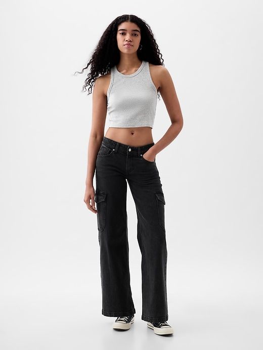 Low Rise Stride Wide-Leg Cargo Jeans sold by GAP