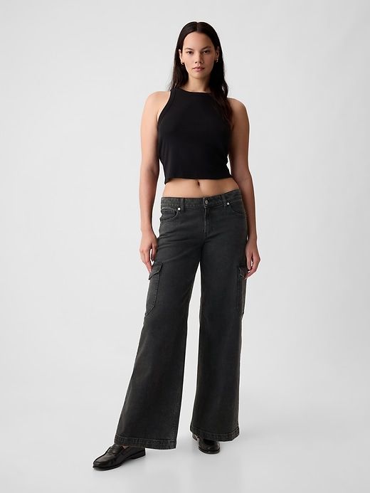 Low Rise Stride Wide-Leg Cargo Jeans sold by GAP product image thumbnail 5