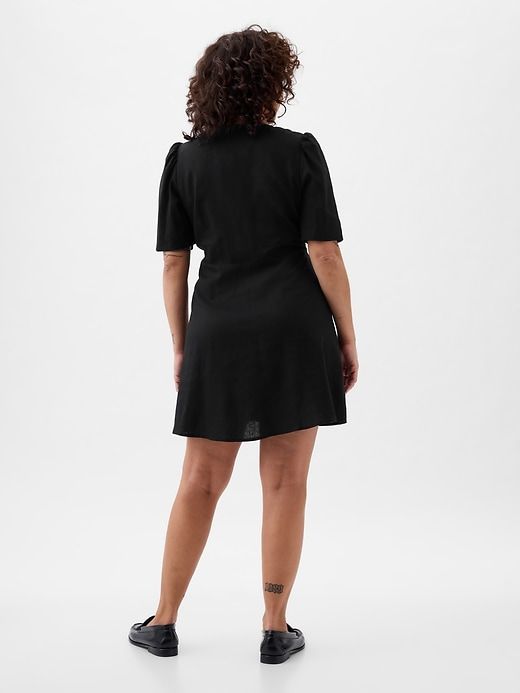 Linen-Blend Button Mini Dress sold by GAP product image thumbnail 5