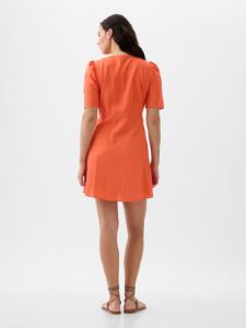 Linen-Blend Button Mini Dress sold by GAP