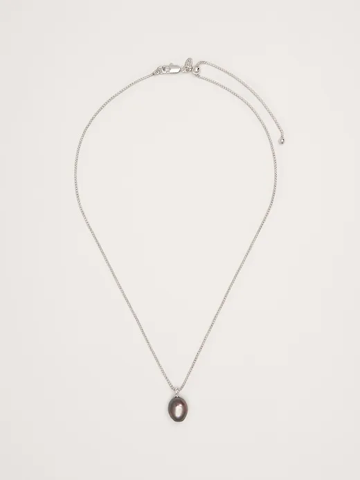 Black Pearl Pendant Necklace by Aureus + Argent sold by Banana Republic