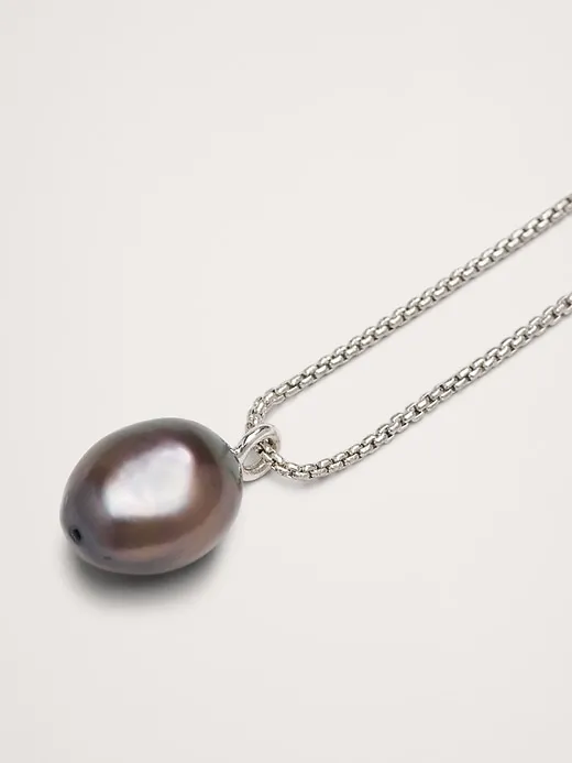 Black Pearl Pendant Necklace by Aureus + Argent sold by Banana Republic product image thumbnail 3