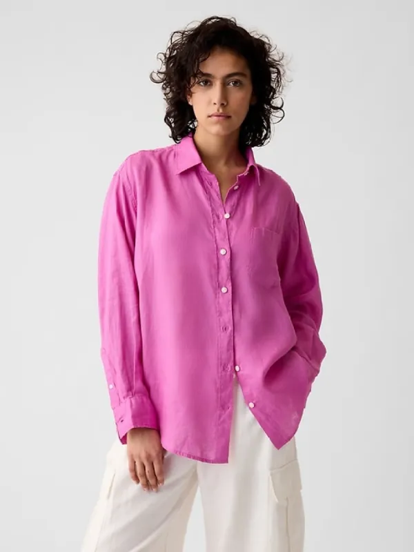 100% Linen Big Shirt sold by GAP