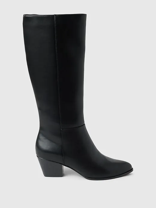 Vegan Leather Tall Heeled Boots sold by GAP