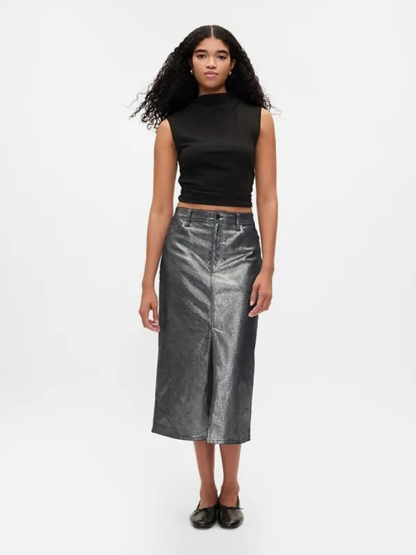 Foil Midi Skirt sold by GAP
