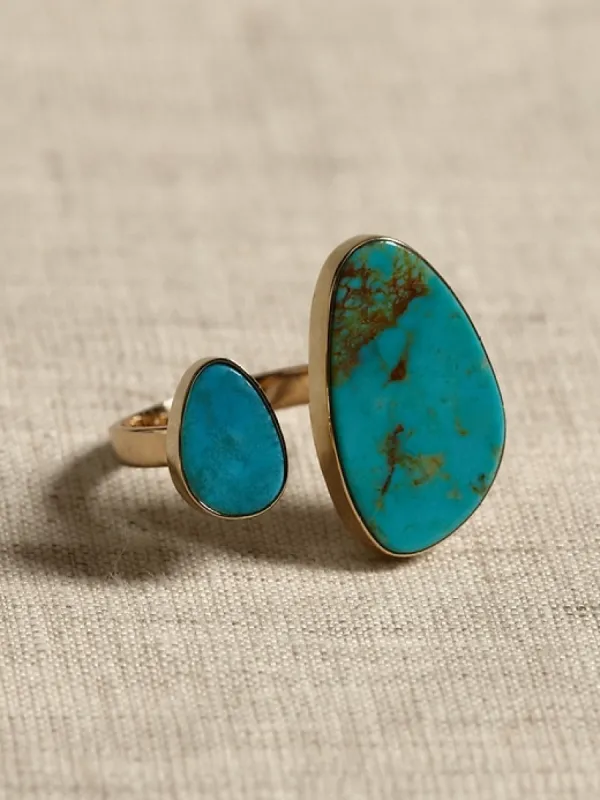 Modern Turquoise Double Stone | Aureus + Argent sold by Banana Republic