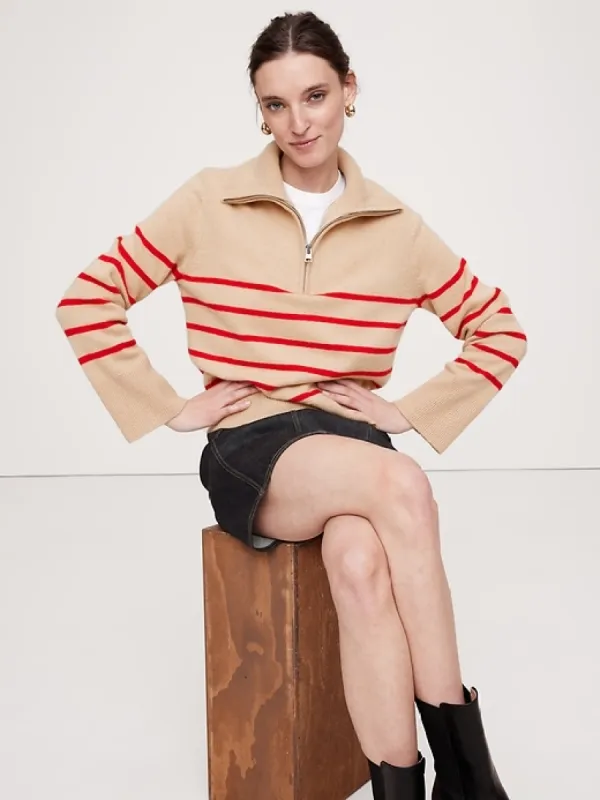 Cashmere Half-Zip Sweater sold by Banana Republic