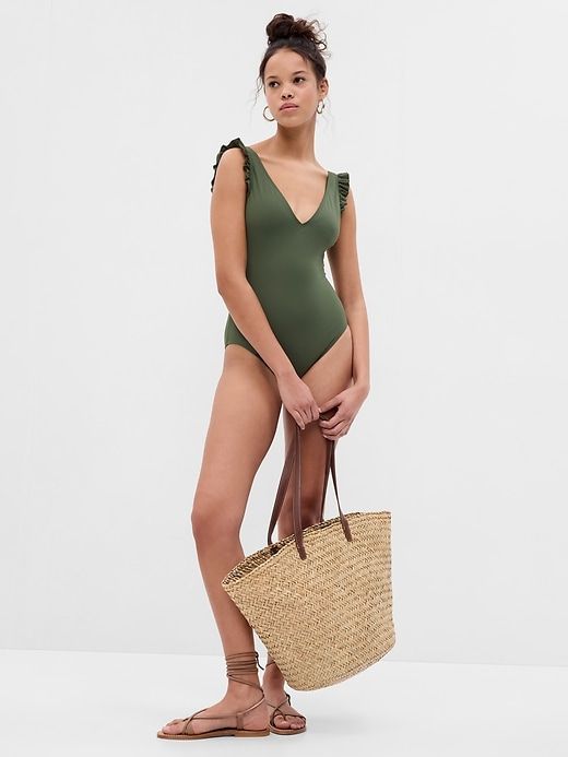Ruffle One-Piece Swimsuit sold by GAP