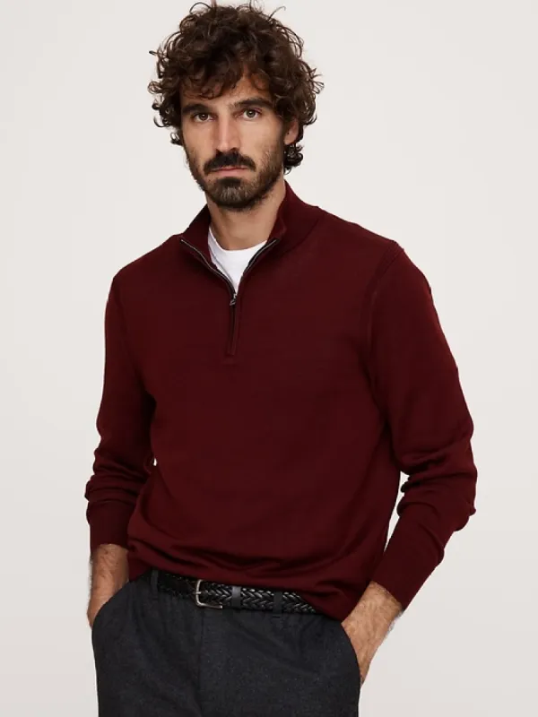Italian Merino Half-Zip Sweater sold by Banana Republic