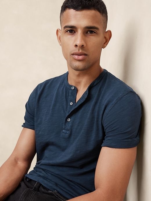 Soft Wash Henley T-Shirt sold by Banana Republic