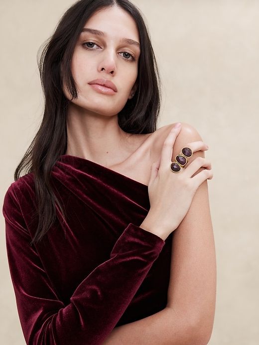 Triple Gemstone Ruby Ring | Aureus + Argent sold by Banana Republic product image thumbnail 2