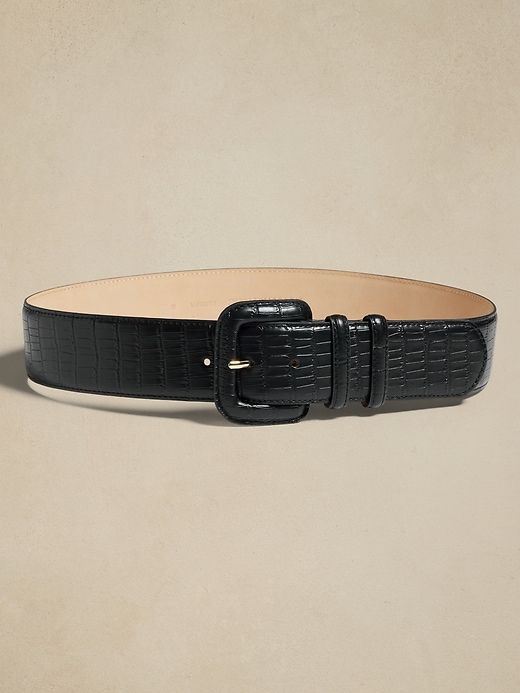 Aurora Embossed Leather Waist Belt sold by Banana Republic