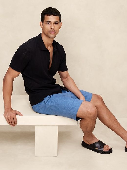 Lino 9" Linen Short sold by Banana Republic