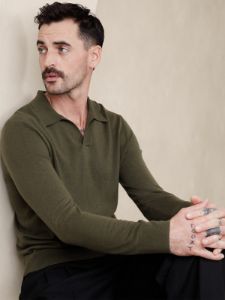 Stokke Cashmere-Silk Sweater Polo sold by Banana Republic
