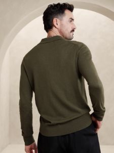 Stokke Cashmere-Silk Sweater Polo sold by Banana Republic