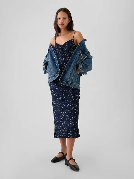 Pintuck Midi Dress sold by GAP product image thumbnail 3