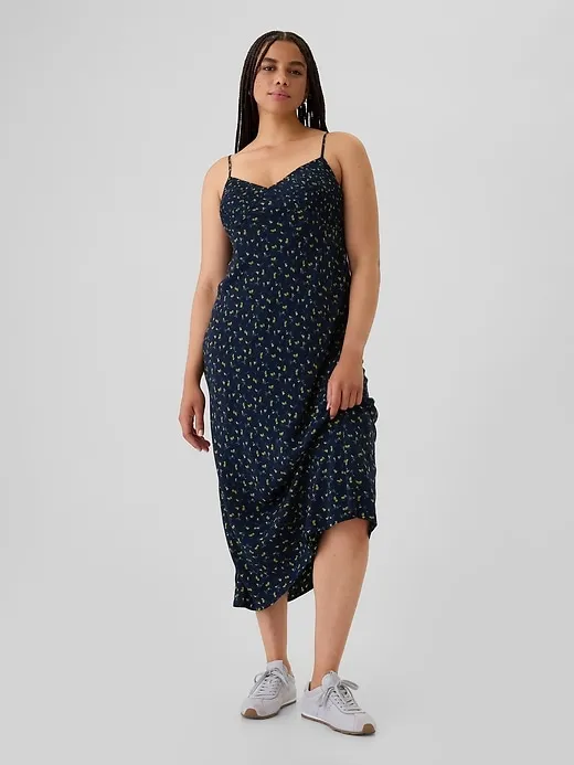 Pintuck Midi Dress sold by GAP product image thumbnail 5