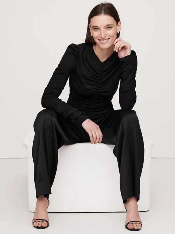 Crepe Ruched Top sold by Banana Republic