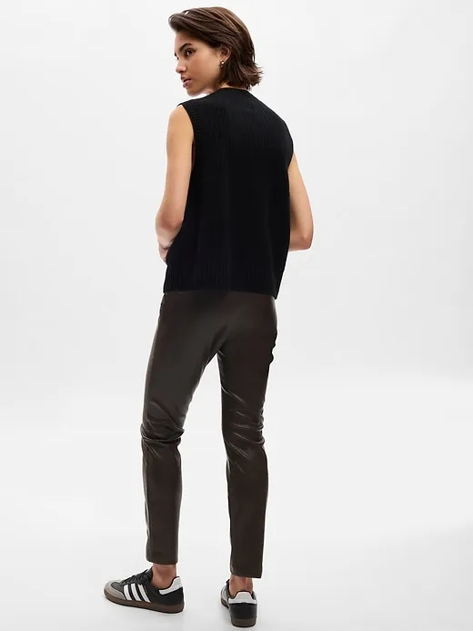 Mid Rise Vegan Leather Skinny Pants sold by GAP product image thumbnail 2
