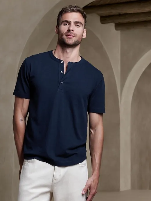 Soft Wash Henley T-Shirt sold by Banana Republic