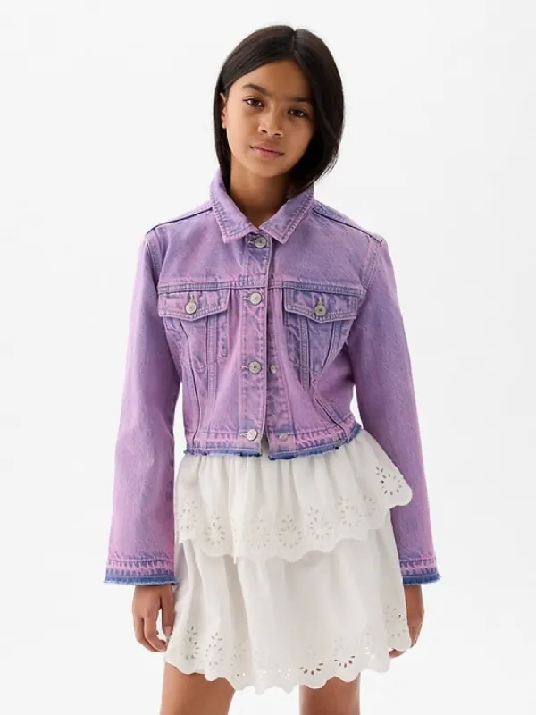 Kids Cropped Icon Denim Jacket sold by GAP