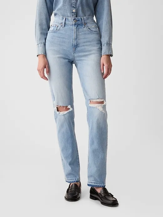 High Rise Cheeky Straight Jeans sold by GAP product image thumbnail 2