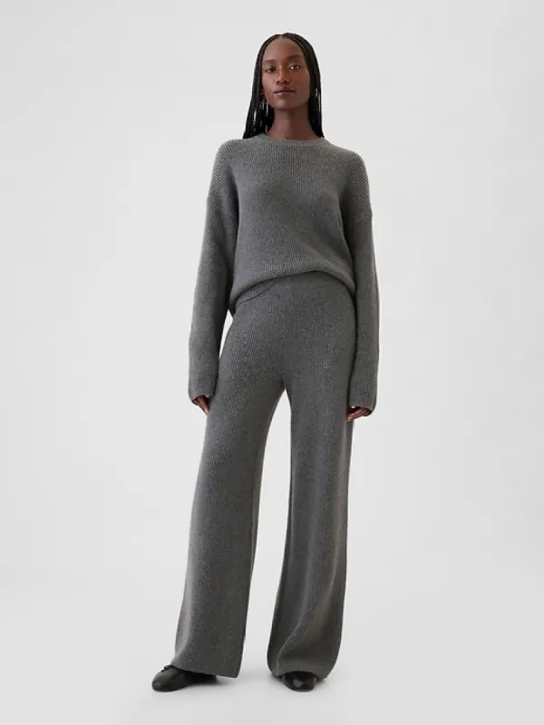 CashSoft Shaker-Stitch Sweater Pants sold by GAP