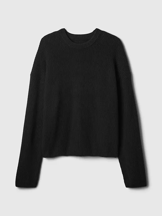 CashSoft Shaker-Stitch Crewneck Sweater sold by GAP product image thumbnail 5