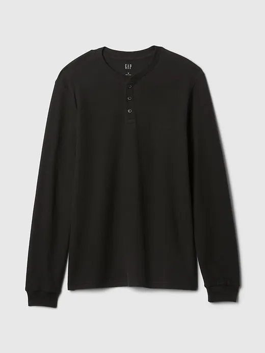 Rib Henley PJ Shirt sold by GAP product image thumbnail 5