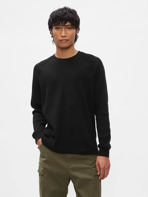 Waffle-Knit Raglan T-Shirt sold by GAP