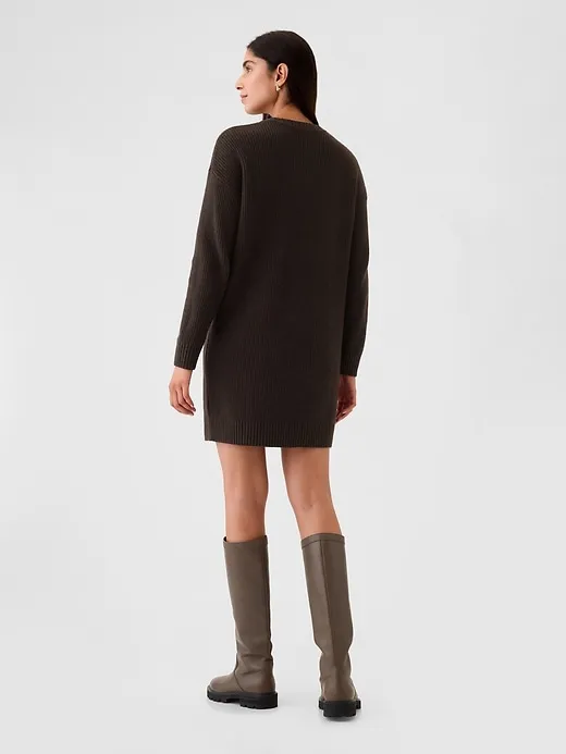 CashSoft Shaker-Stitch Mini Sweater Dress sold by GAP product image thumbnail 2