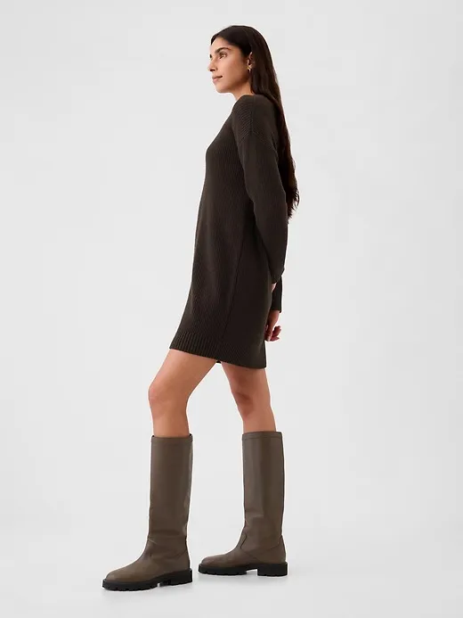 CashSoft Shaker-Stitch Mini Sweater Dress sold by GAP product image thumbnail 3