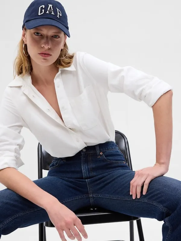 Denim Boyfriend Shirt sold by GAP