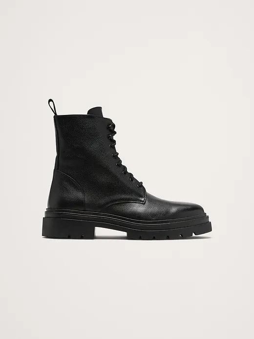Italian Leather Combat Boot sold by Banana Republic
