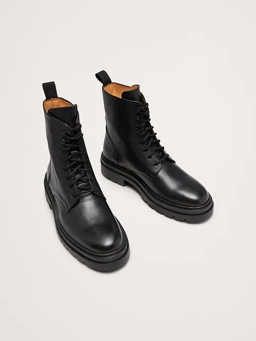 Italian Leather Combat Boot sold by Banana Republic product image thumbnail 3