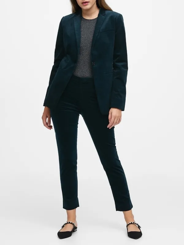 Long and Lean-Fit Velvet Blazer sold by Banana Republic