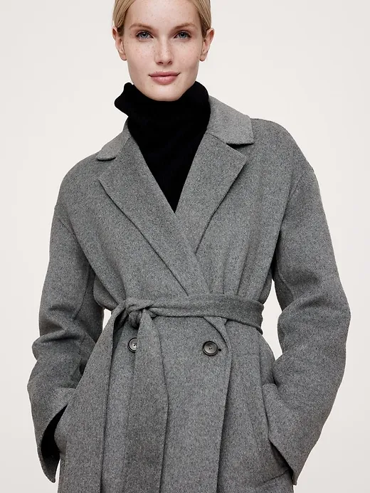 Double-Faced Wrap Coat sold by Banana Republic product image thumbnail 3