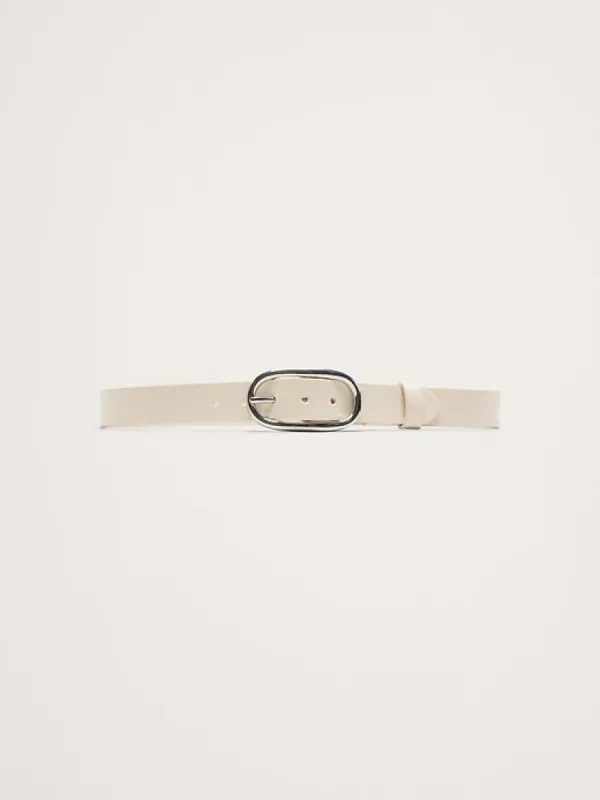 Leather Oval Buckle Belt sold by Banana Republic