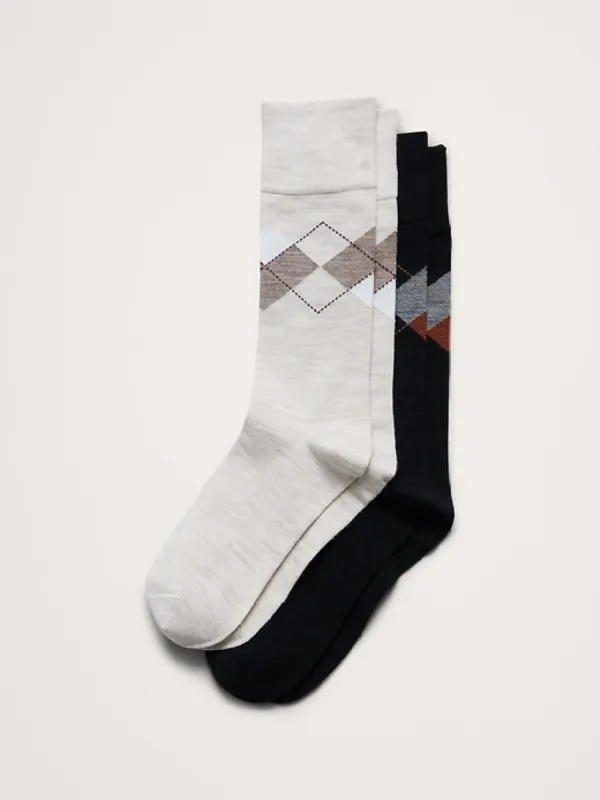 Breathe Merino Sock 2-Pack sold by Banana Republic