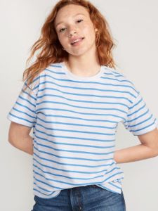 Vintage Striped Drop Shoulder T-Shirt for Women sold by GAP