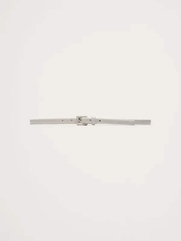 Embossed Leather Skinny Belt sold by Banana Republic