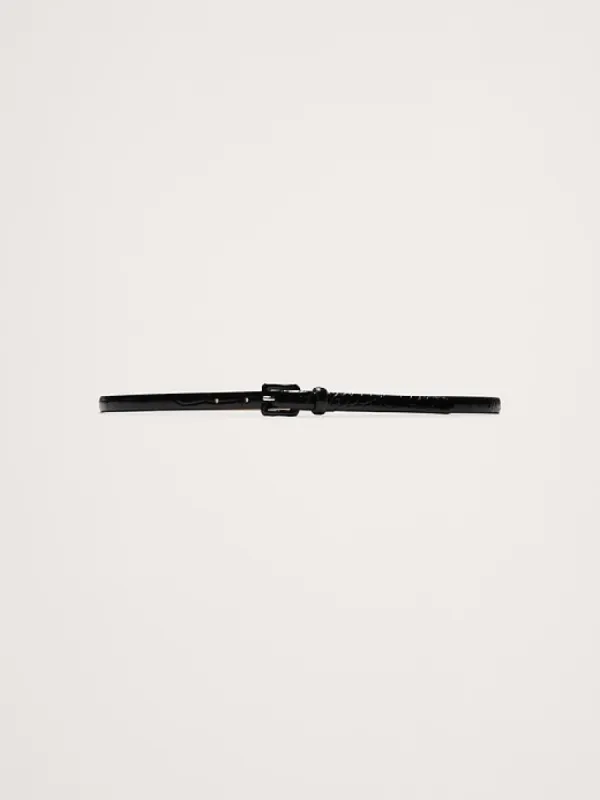 Embossed Leather Skinny Belt sold by Banana Republic