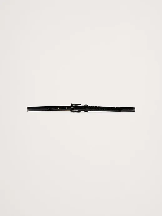 Embossed Leather Skinny Belt sold by Banana Republic