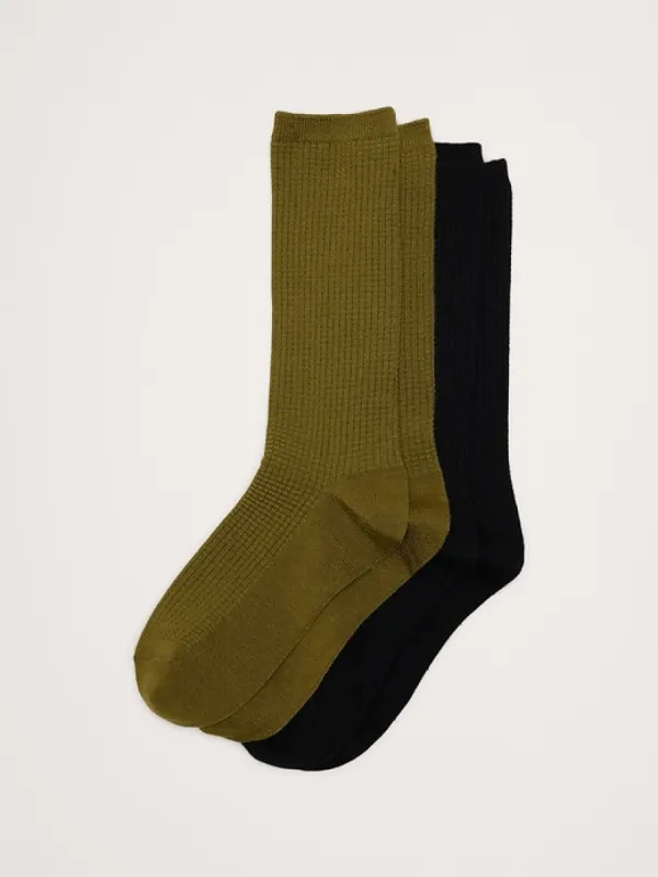 Breathe Merino Sock 2-Pack sold by Banana Republic
