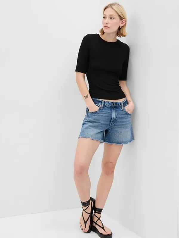 Mini Rib Keyhole T-Shirt sold by GAP