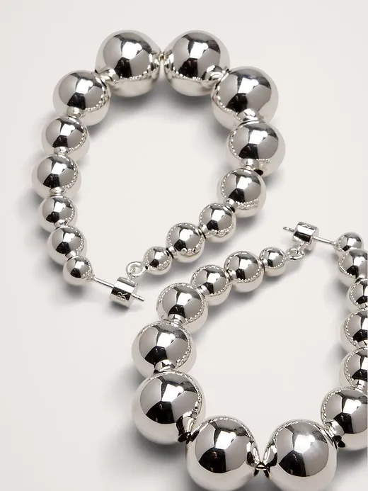 Ball Teardrop Hoop Earrings sold by Banana Republic product image thumbnail 2